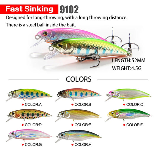 Sinking Minnow Fishing Lures